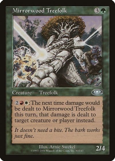 Mirrorwood Treefolk Planeshift Magic card