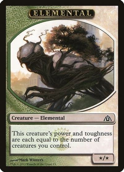 Elemental Token Dragon's Maze Magic card