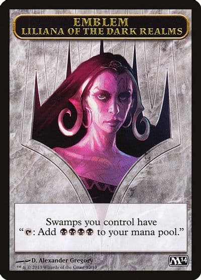 Emblem Liliana of the Dark Realms Magic 2014 (M14) Magic card