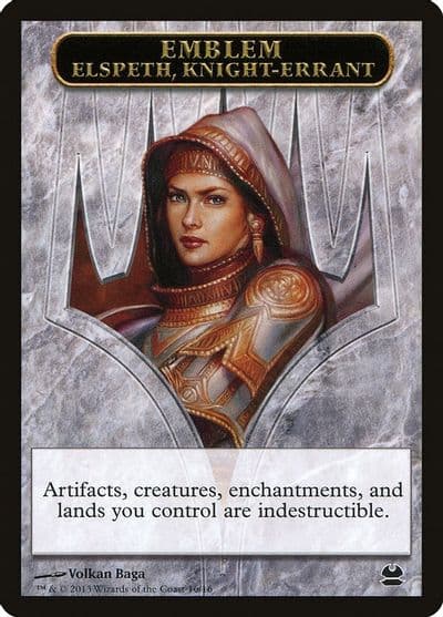 Emblem Elspeth Knight Errant Modern Masters Magic card