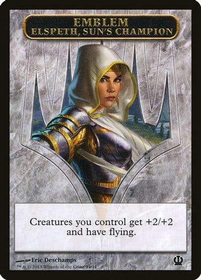 Emblem Elspeth Suns Champion Theros Magic card