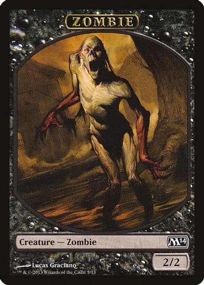 Zombie Token Magic 2014 (M14) Magic card