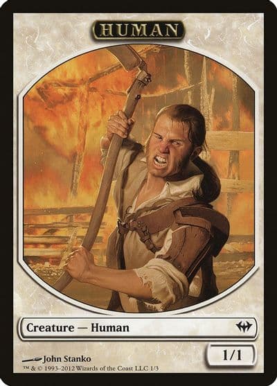 Human Token Dark Ascension Magic card