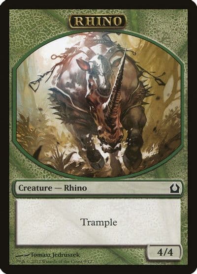 Rhino Token Return to Ravnica Magic card