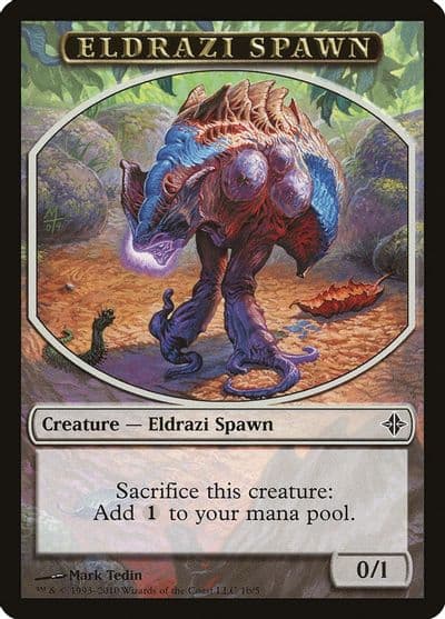Eldrazi Spawn Token 1b Rise of the Eldrazi Magic card