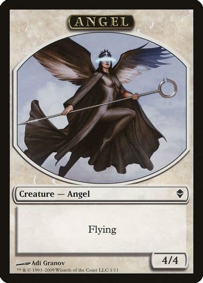 Angel Token Zendikar Magic card