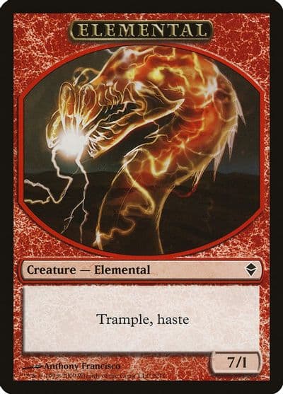 Elemental Token Zendikar Magic card