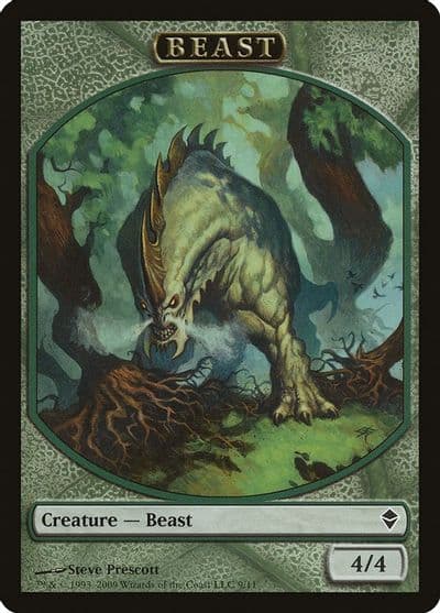 Beast Token Zendikar Magic card