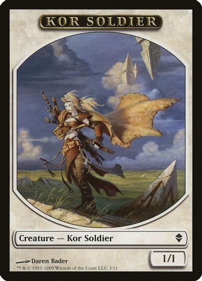 Kor Soldier Token Zendikar Magic card