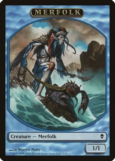 Merfolk Token Zendikar Magic card