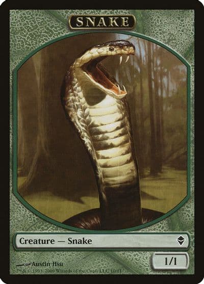 Snake Token Zendikar Magic card