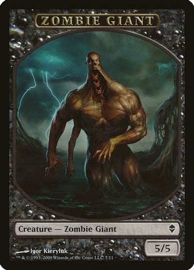 Zombie Giant Token Zendikar Magic card