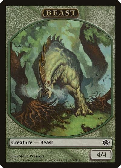 Beast Token 4 4 Duel Decks: Garruk vs. Liliana Magic card