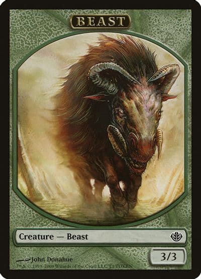 Beast Token 3 3 Duel Decks: Garruk vs. Liliana Magic card