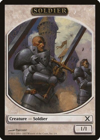 Soldier Token 10th Edition Magic card