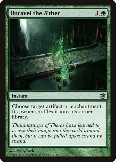 Unravel the Aether Born of the Gods Magic card