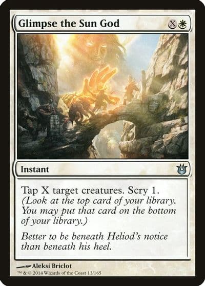 Glimpse the Sun God Born of the Gods Magic card