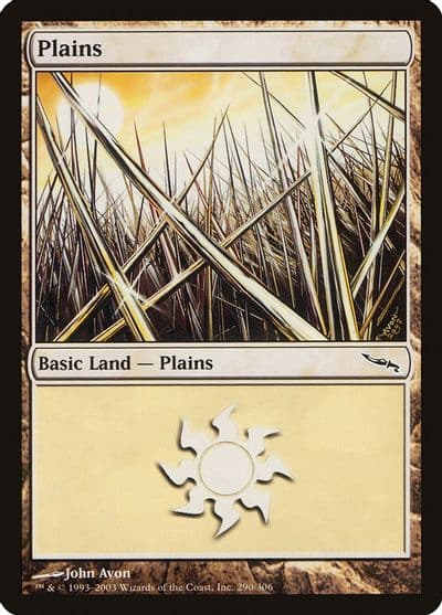 Plains 290 Mirrodin Magic card