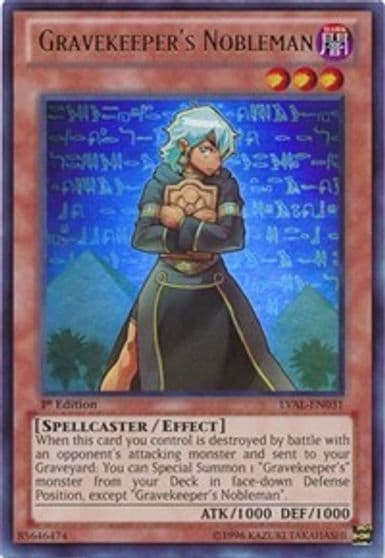 Gravekeepers Nobleman Legacy of the Valiant Yu-Gi-Oh! card