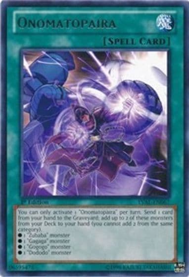 Onomatopaira Legacy of the Valiant Yu-Gi-Oh! card