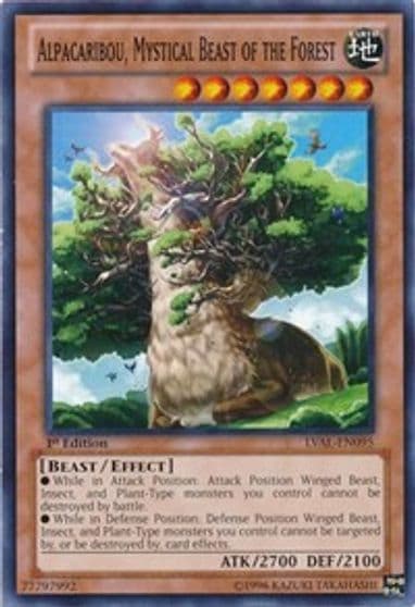 Alpacaribou Mystical Beast of the Forest Legacy of the Valiant Yu-Gi-Oh! card