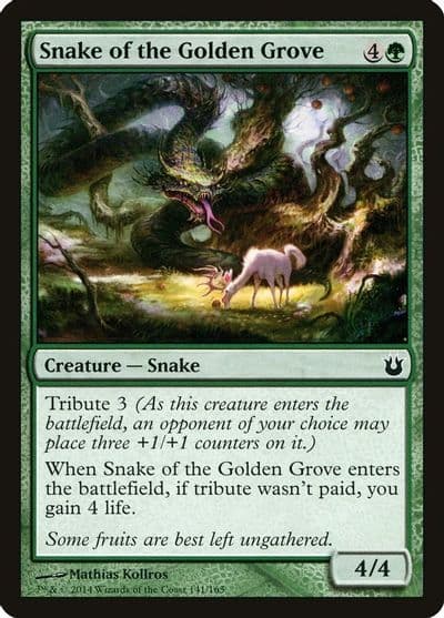 Snake of the Golden Grove Born of the Gods Magic card
