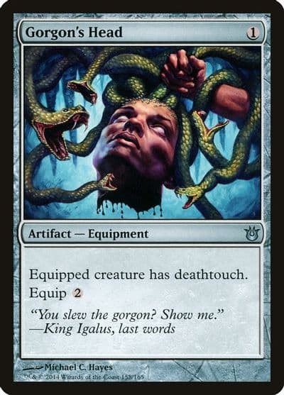 Gorgons Head Born of the Gods Magic card