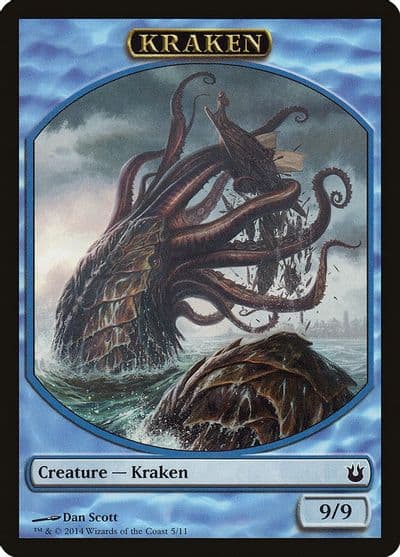 Kraken Token Born of the Gods Magic card
