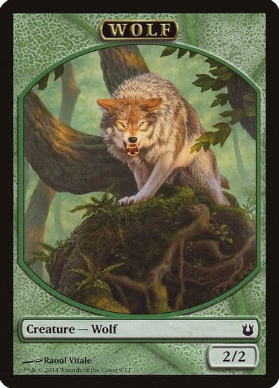 Wolf Token Born of the Gods Magic card