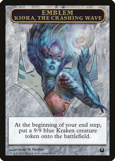 Emblem Kiora the Crashing Wave Born of the Gods Magic card