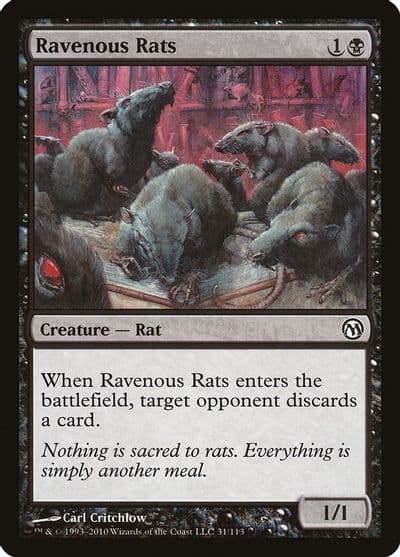 Ravenous Rats Duels of the Planeswalkers Magic card