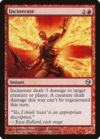 Incinerate Duels of the Planeswalkers Magic card