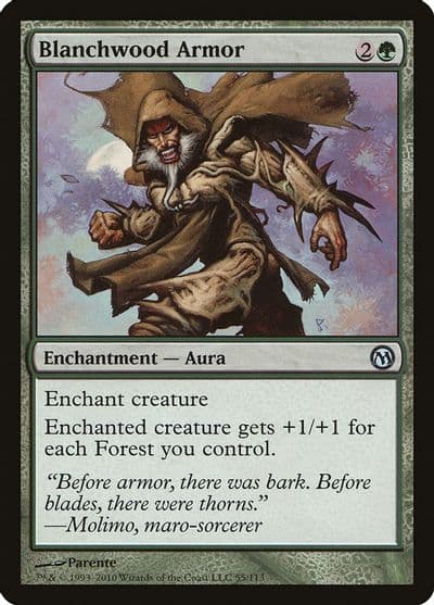 Blanchwood Armor Duels of the Planeswalkers Magic card