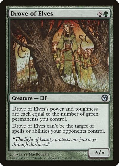 Drove of Elves Duels of the Planeswalkers Magic card