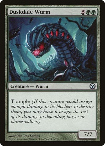 Duskdale Wurm Duels of the Planeswalkers Magic card