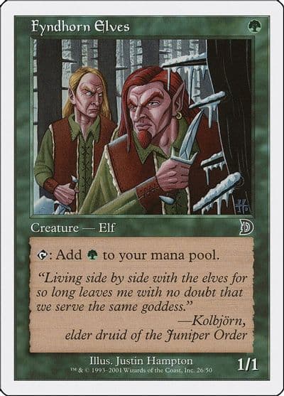 Fyndhorn Elves Deckmasters Garfield vs Finkel Magic card