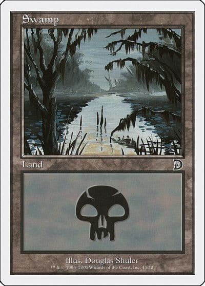 Swamp 43 Deckmasters Garfield vs Finkel Magic card