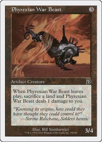 Phyrexian War Beast 37b Deckmasters Garfield vs Finkel Magic card