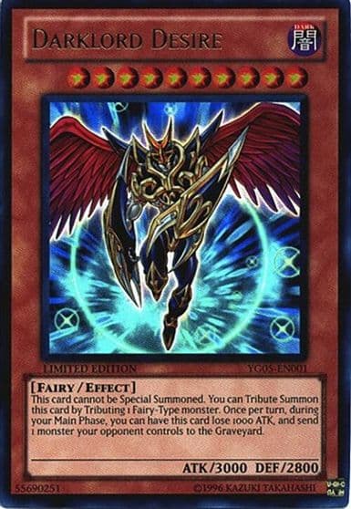 Darklord Desire Yu-Gi-Oh! GX Manga Promotional Cards Yu-Gi-Oh! card