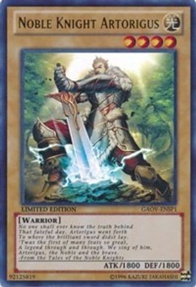 Noble Knight Artorigus GAOV ENSP1 Galactic Overlord Yu-Gi-Oh! card