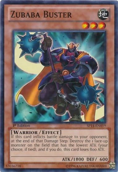 Zubaba Buster Starfoil Star Pack 2014 Yu-Gi-Oh! card
