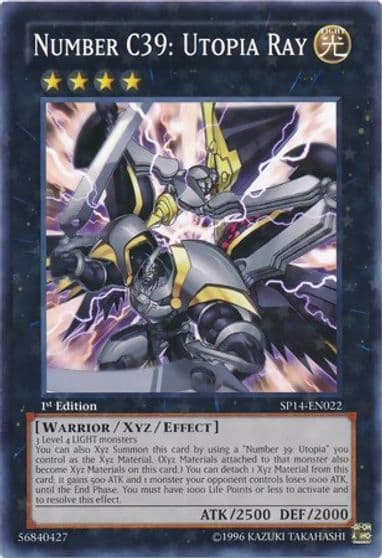 Number C39 Utopia Ray Starfoil Star Pack 2014 Yu-Gi-Oh! card