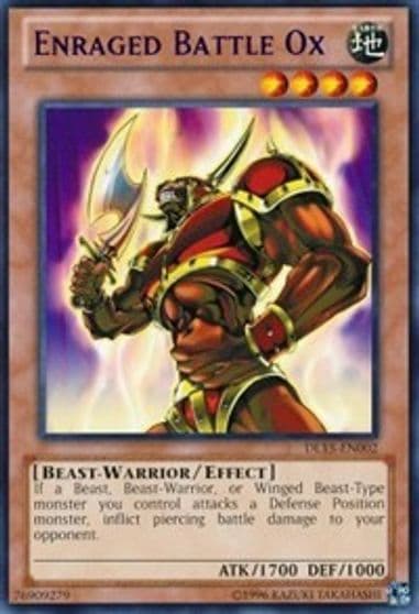 Enraged Battle Ox Purple Duelist League Promo Yu-Gi-Oh! card