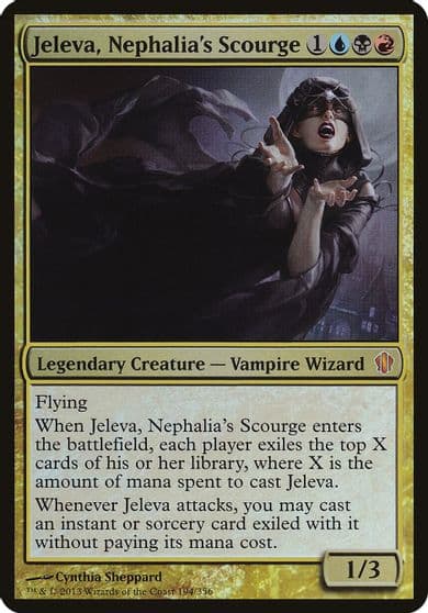 Jeleva Nephalias Scourge Commander 2013 Oversize Cards Magic card