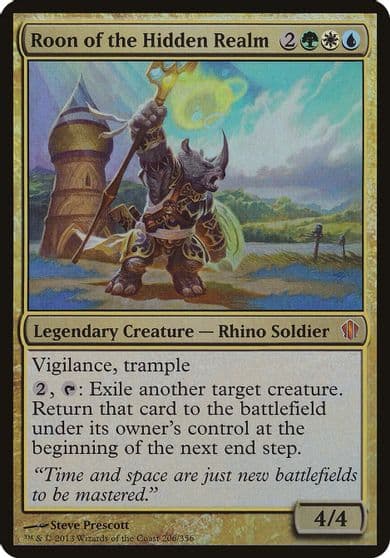 Roon of the Hidden Realm Commander 2013 Oversize Cards Magic card