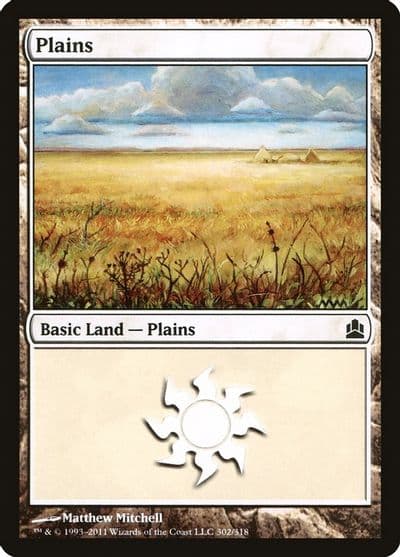 Plains 302 Commander Magic card