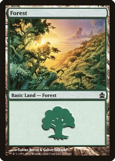 Forest 317 Commander Magic card
