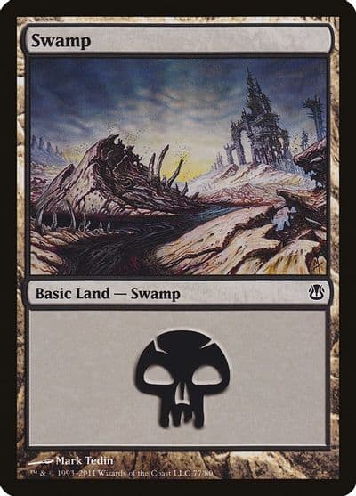 Swamp 77 Duel Decks: Ajani vs. Nicol Bolas Magic card