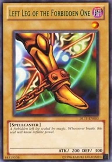 Left Leg of the Forbidden One Green Duelist League Promo Yu-Gi-Oh! card