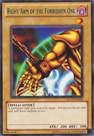 Right Arm of the Forbidden One Blue Duelist League Promo Yu-Gi-Oh! card